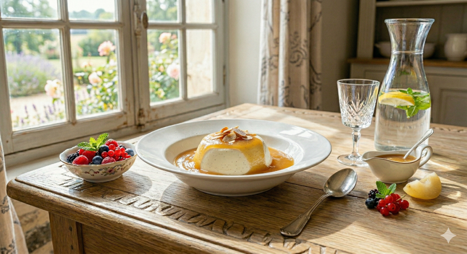 Panna Cotta à la vanille et son coulis de poire